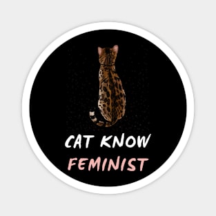 cat know feminist Magnet